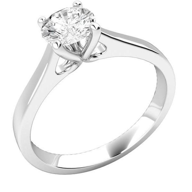 Superbe Bague Solitaire Réel Diamant Taille Brillant 1.50 Ct Bijoux Neuf