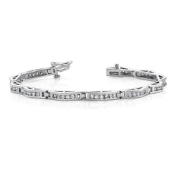 Superbe Bracelet Serti De Réel Diamants Coupe Ronde 6 Carats