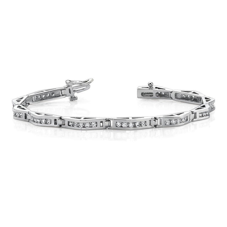 Superbe Bracelet Serti De Réel Diamants Coupe Ronde 6 Carats
