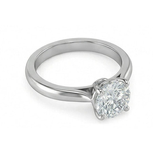 Superbe bague diamant solitaire taille ronde 2,75 ct 4 griffes