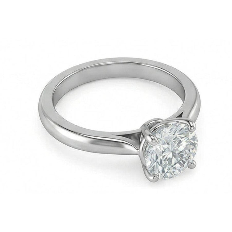 Superbe bague diamant solitaire taille ronde 2,75 ct 4 griffes