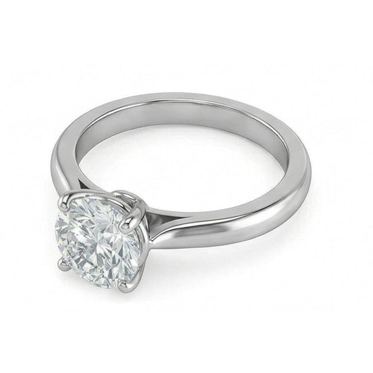 Superbe bague diamant solitaire taille ronde 2,75 ct 4 griffes