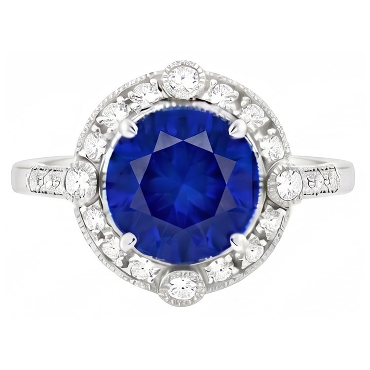 naturel round diamant 5.61carats bague détail rapproché