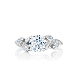 Superbes Réel Diamants Marquises Et Ronds De 3,50 Cts Or Blanc
