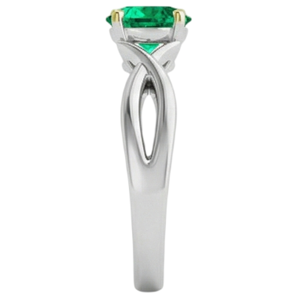 Émeraude Bague avec Gemme – vue de dessus
