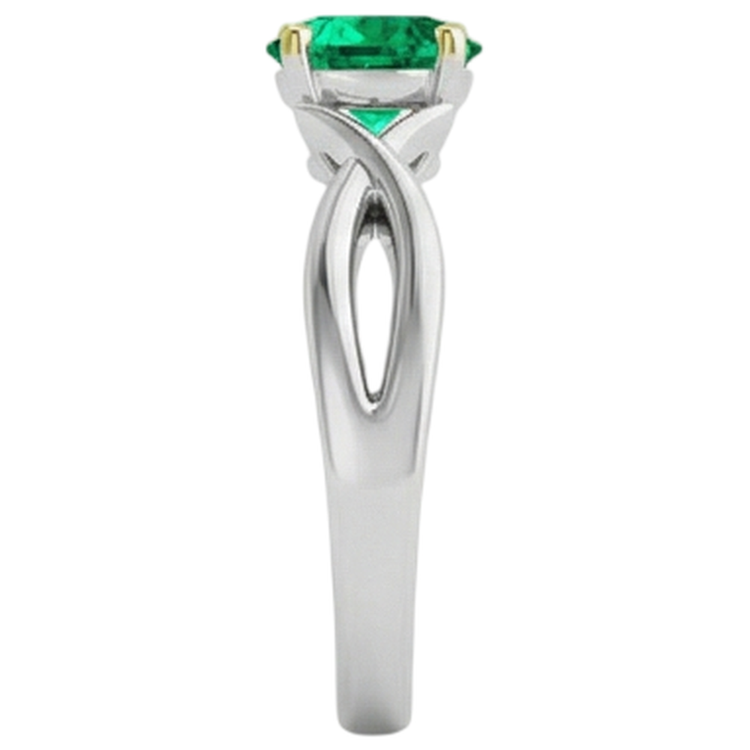 Émeraude Bague avec Gemme – vue de dessus