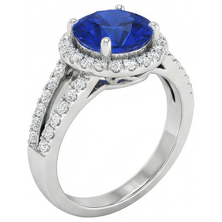 naturel round diamant 4.15carats bague détail rapproché