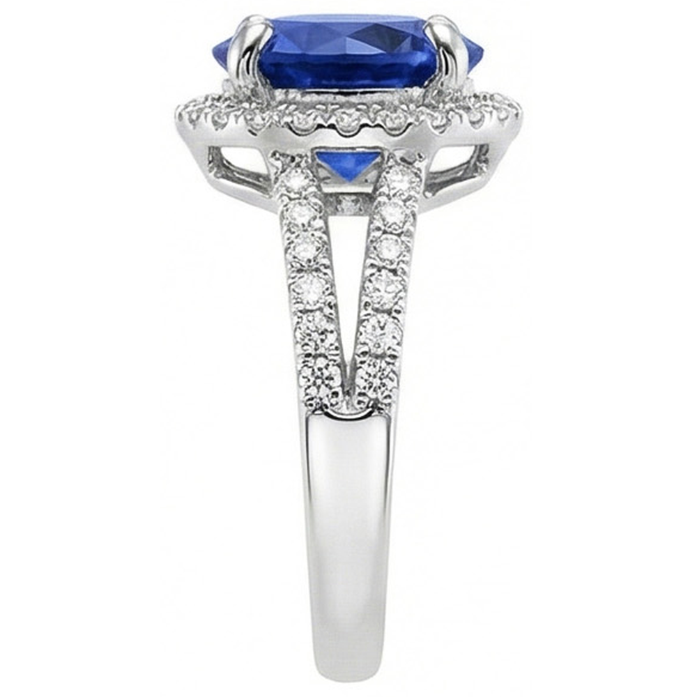 naturel round diamant 4.15carats bague vue de dessus
