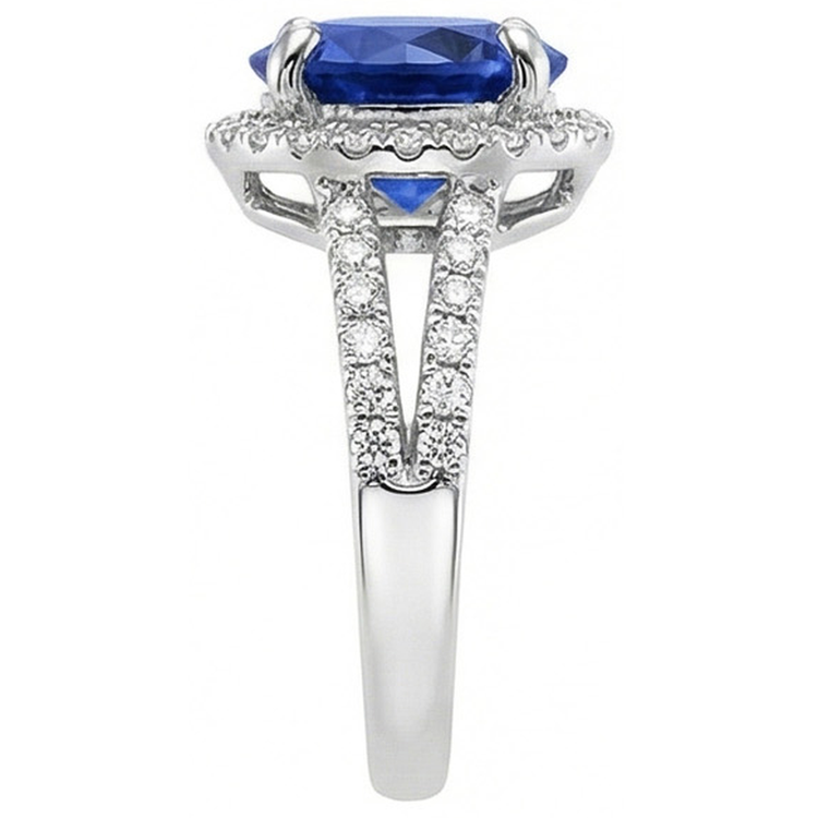 naturel round diamant 4.15carats bague vue de dessus