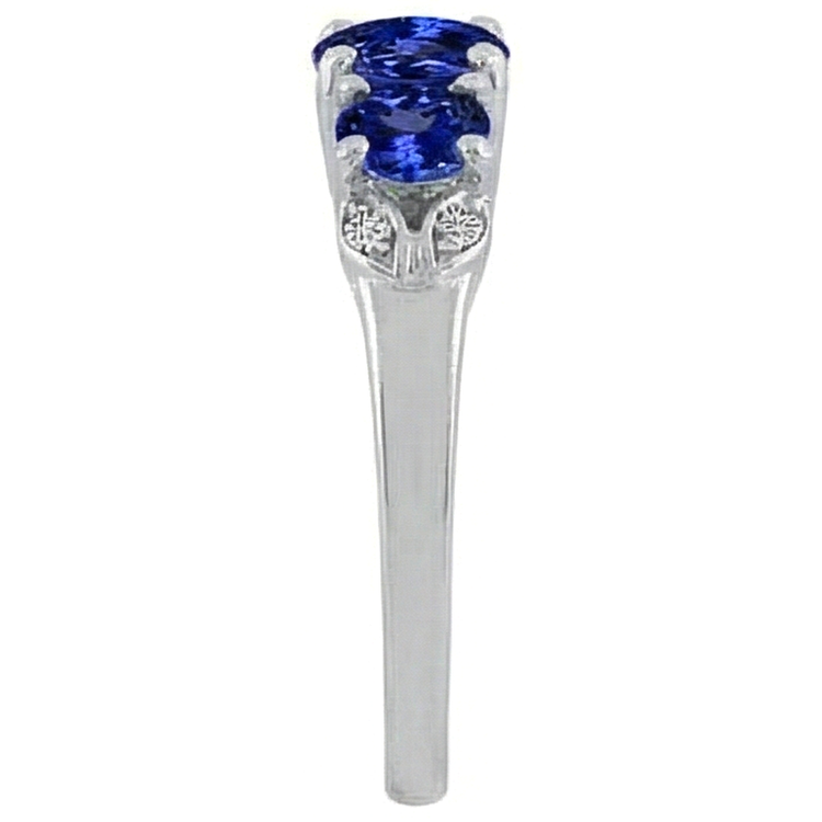 Tanzanite AAA Diamant Naturels Extraits des Mines ( et non cultivés en laboratoire ) Rond 2.75 Carat Bague Pierres Précieuses Bijoux