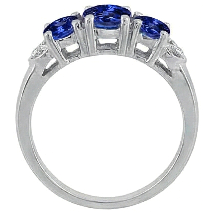 Tanzanite AAA Diamant Naturels Extraits des Mines ( et non cultivés en laboratoire ) Rond 2.75 Carat Bague Pierres Précieuses Bijoux