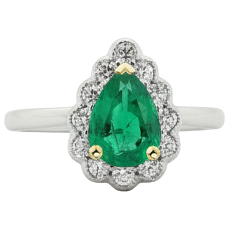 Fait à la main Bague Pierre Précieuse 1 carats – vue de face