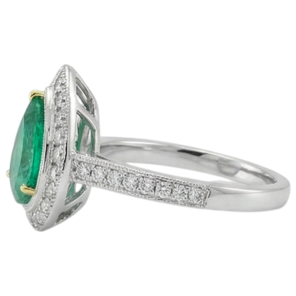 Artisanal Bague Pierre Précieuse 2 carats – vue arrière