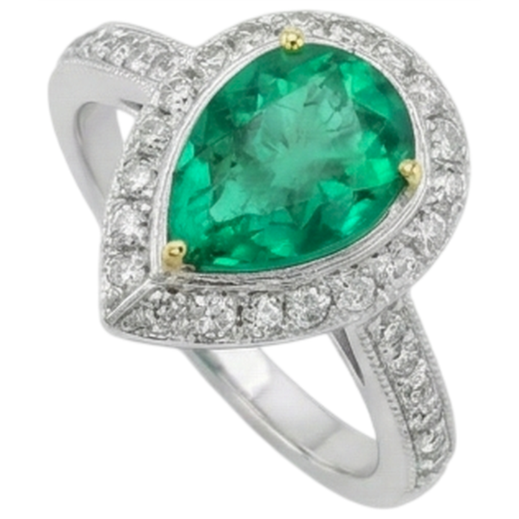 Artisanal Bague Pierre Précieuse 2 carats – vue détaillée