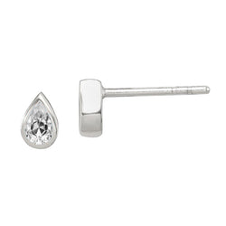 Diamant Fin Puces d'Oreilles – Or Blanc 14 Carats 1 carats