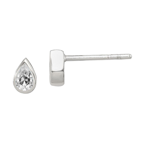 Taille Old Mine Diamant Fin bague en Or Blanc 14 Carats – vue principale
