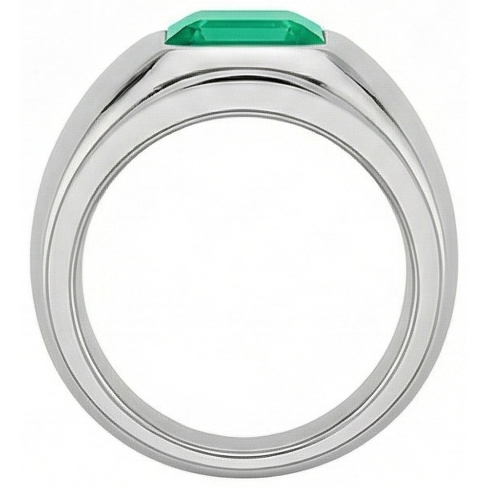Émeraude Fine Bague Pierre de Couleur – vue détaillée