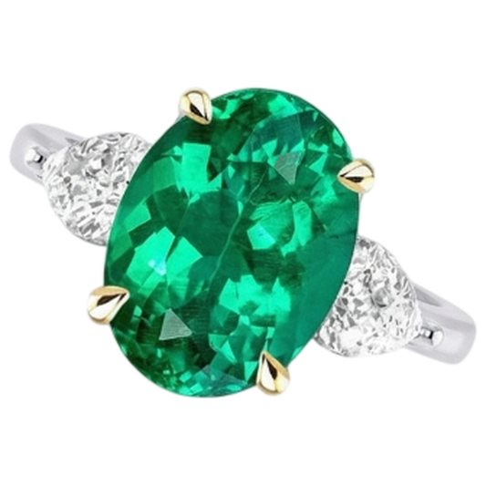Élégant Bague avec Gemme 4 carats – vue de face