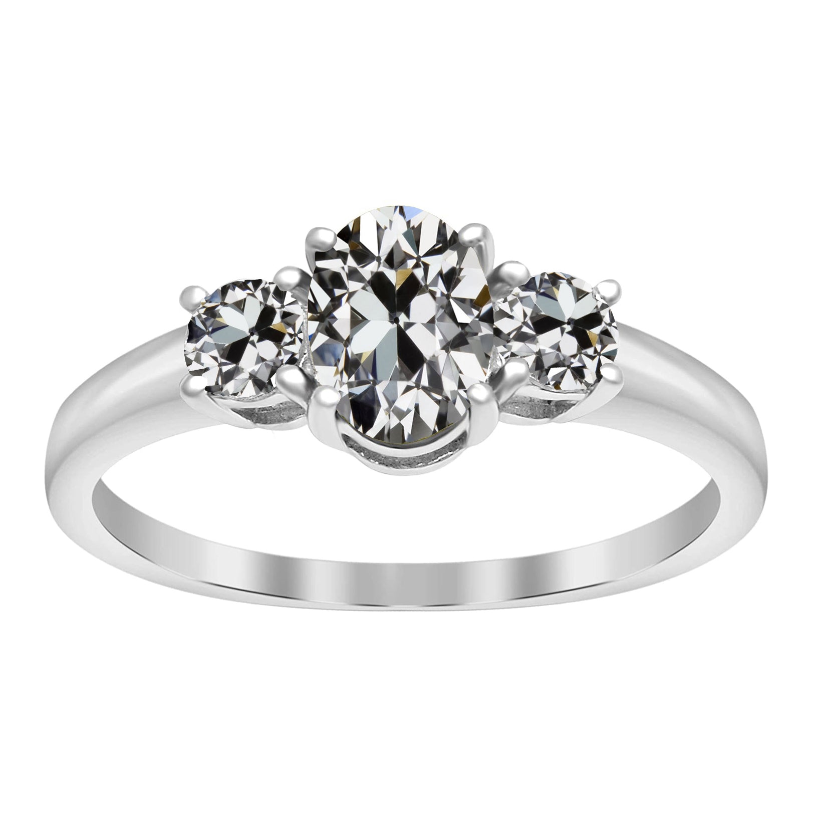 Sophistiqué Diamant Fin Bague Trilogie 3 carats – vue principale