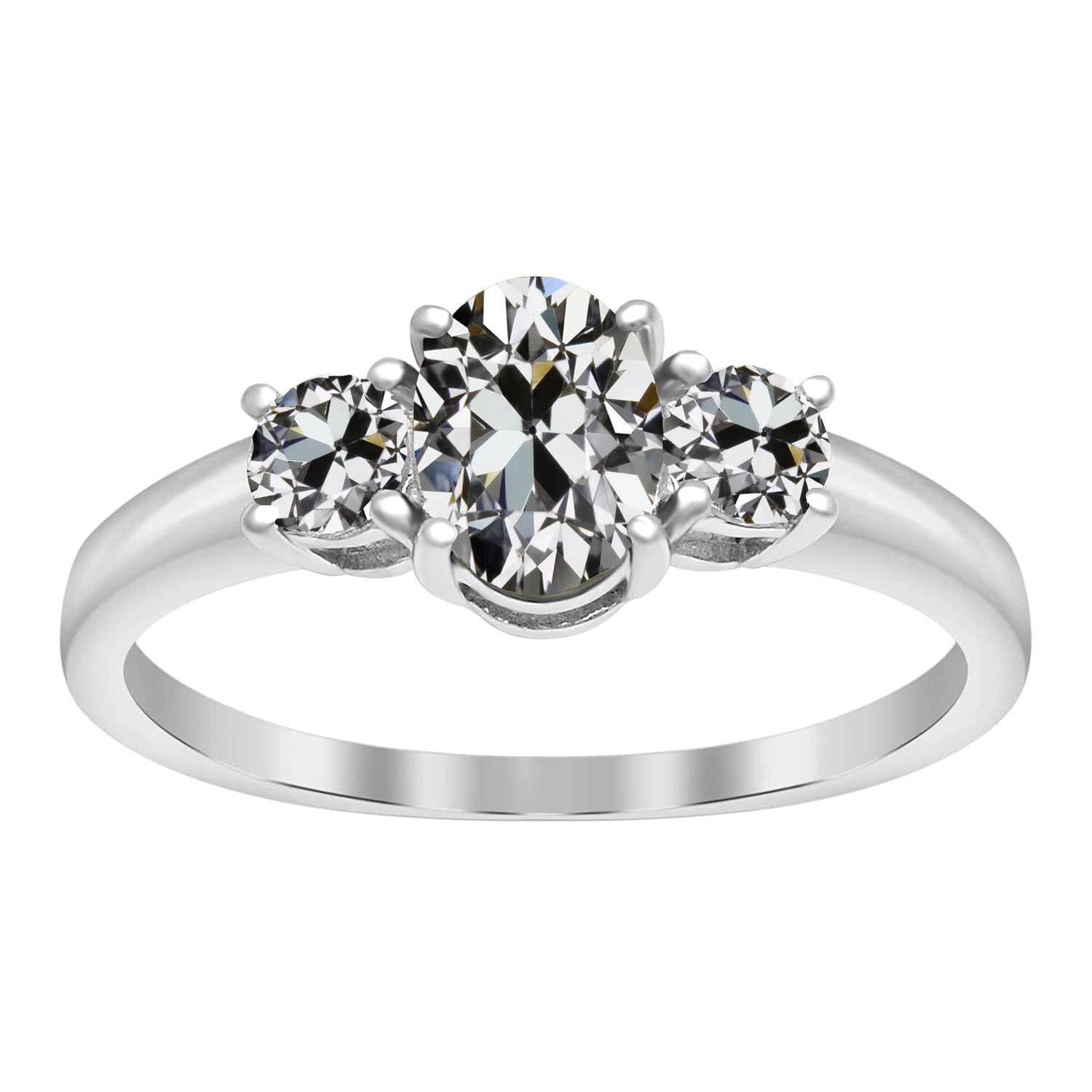 Sophistiqué Diamant Fin Bague Trilogie 3 carats – vue principale