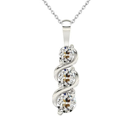 Brillant Pendentif Goutte 0,25-carats Or 14K Blanc – vue principale