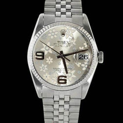 Très Fine Hommes Femmes Rolex Datejust Montre Cadran Fleur Jubilé acier inoxydable ensemble rapide