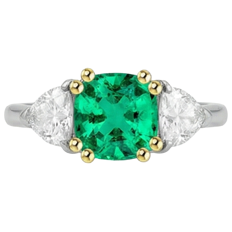 Fin Bague avec Gemme 1 carats – vue d'angle
