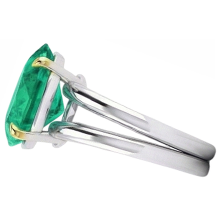 Exquis Bague avec Gemme 2 carats – vue d'angle