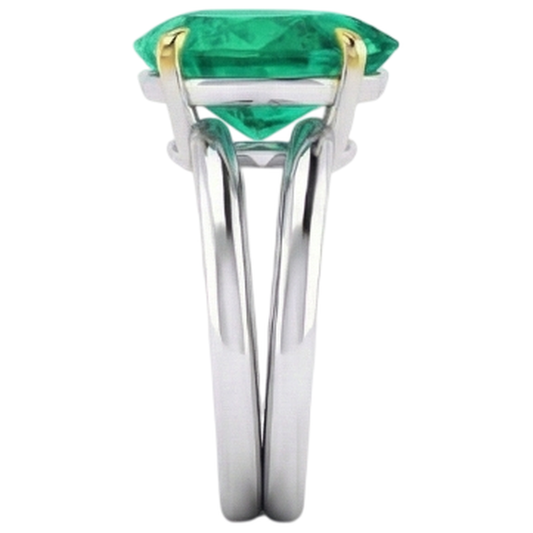 Émeraude Fine Bague avec Gemme – vue de profil