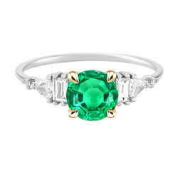 Certifié GIA Bague Pierre Précieuse – Émeraude Fine 2,50 carats