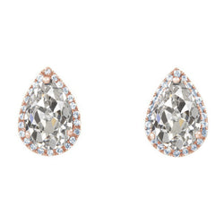 Taille Old Mine Brillant Puces d'Oreilles – 2 carats en Or