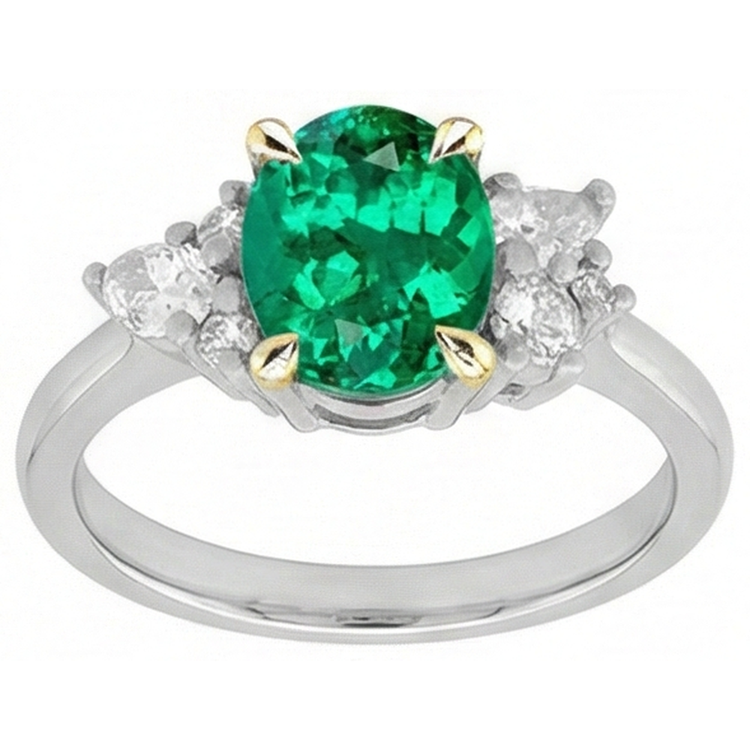 Intemporel Bague avec Gemme 1,50 carats – vue d'angle