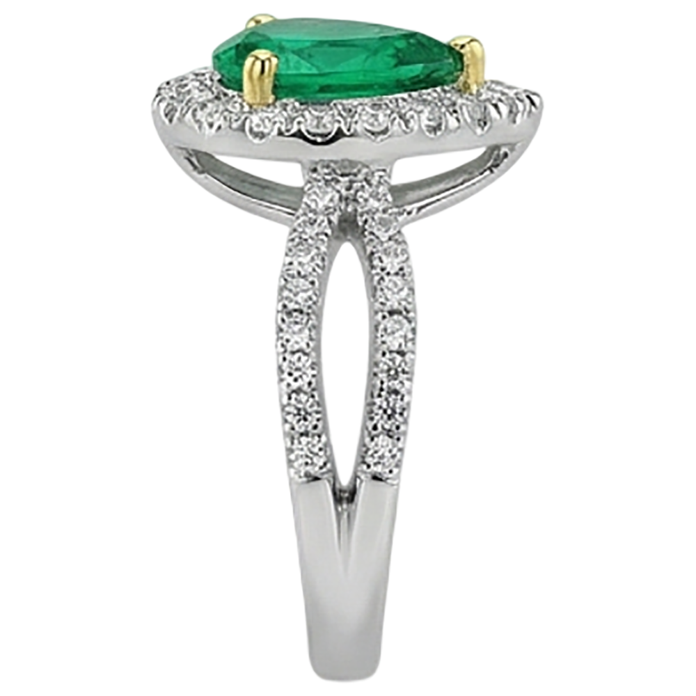 Émeraude Bague Pierre Précieuse – vue arrière