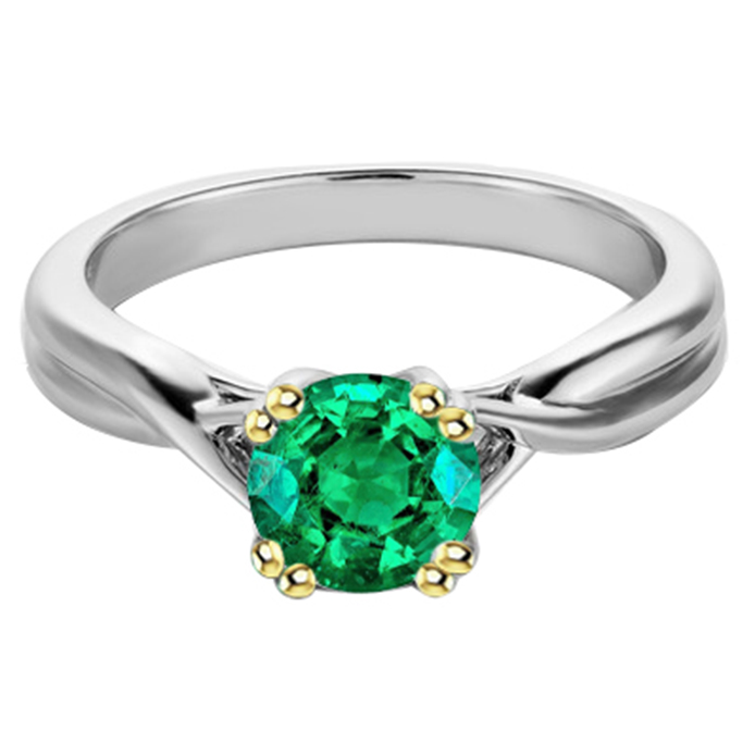 Émeraude Bague Pierre Précieuse – vue principale