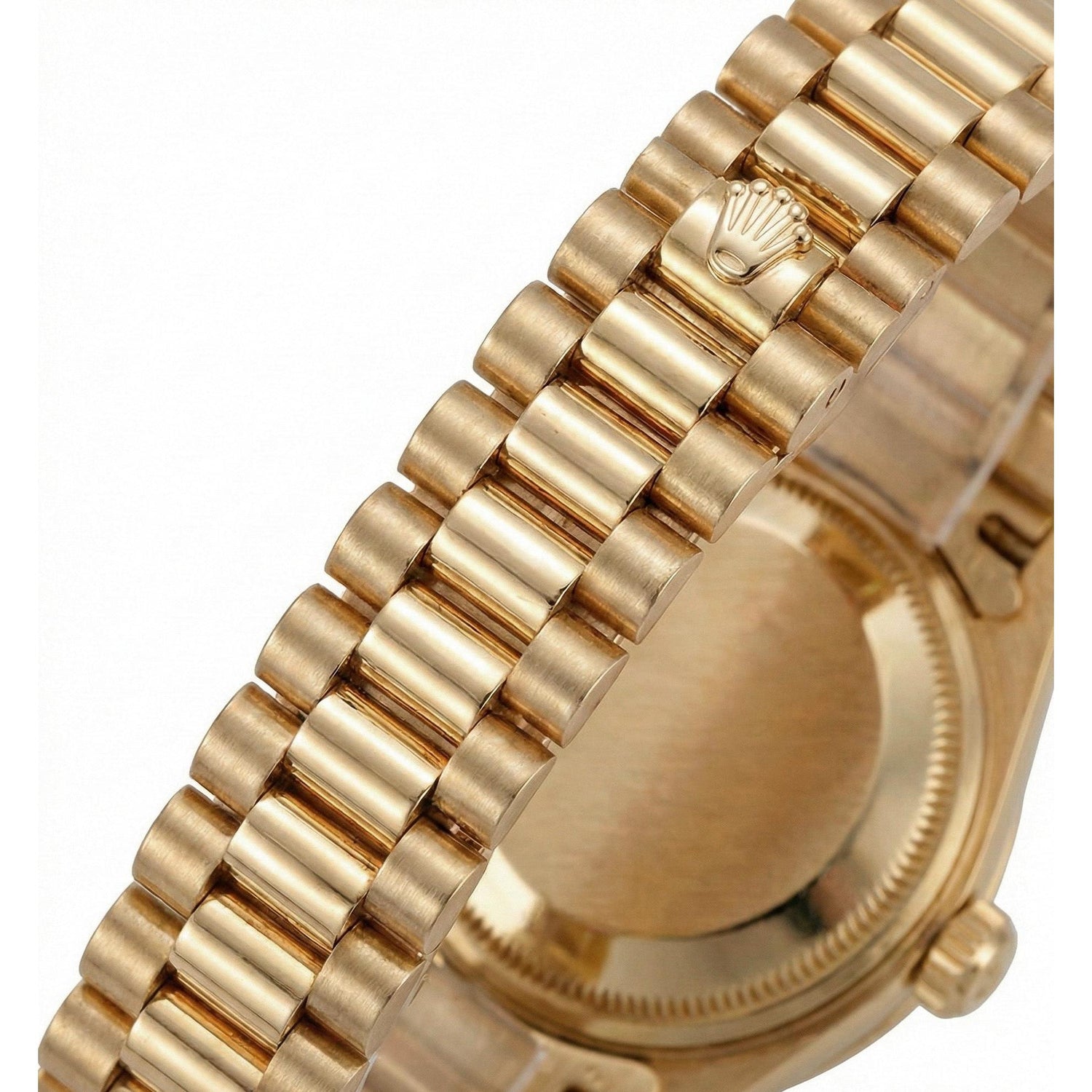 Vadrouille diamant Cadran Rolex still Présidentiel Lunette Montre Or Jaune Femme