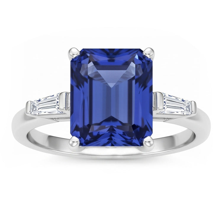 Véritable Bague En Gros Saphir De 11 Carats
