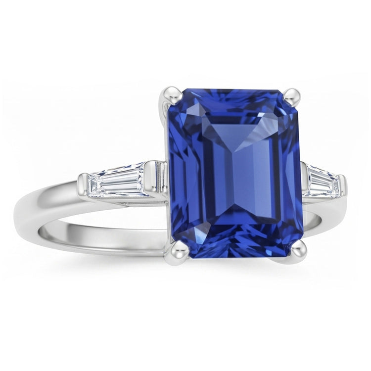 Véritable Bague En Gros Saphir De 11 Carats