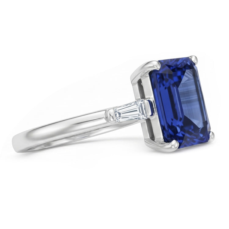 Véritable Bague En Gros Saphir De 11 Carats
