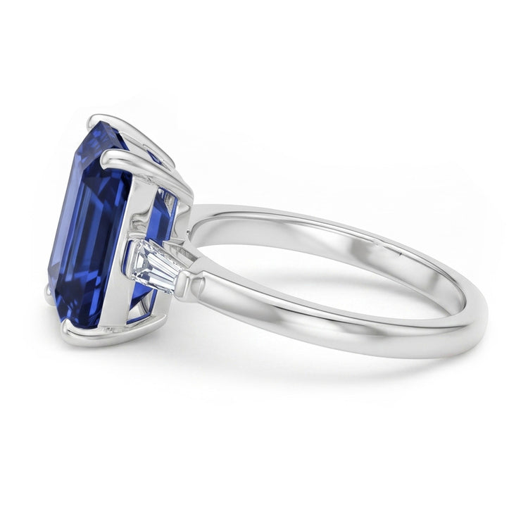 Véritable Bague En Gros Saphir De 11 Carats