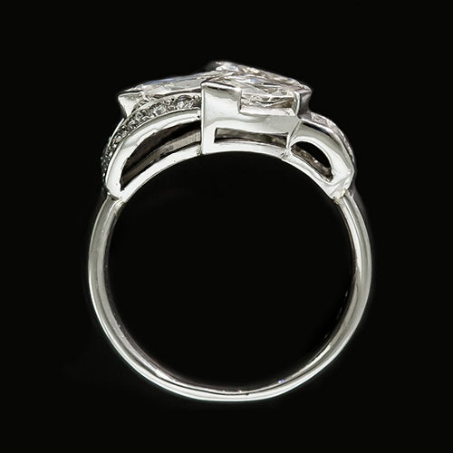 Véritable Bague Femme Diamant Marquise 12 Carats