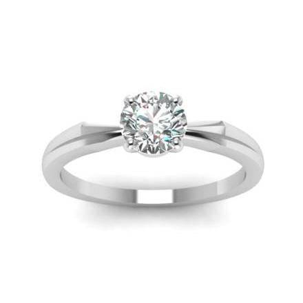 Véritable Bague Solitaire Scintillante Femme 2.25 Carats Or Blanc 14K