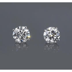Véritable Diamant Boucle d'oreille solitaire 1.50 carats