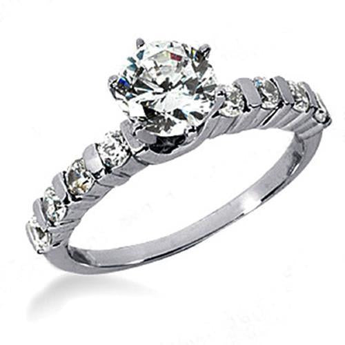 Véritable Diamants Ronds 1.55 Ct. Bague En Or Bijoux Nouveau