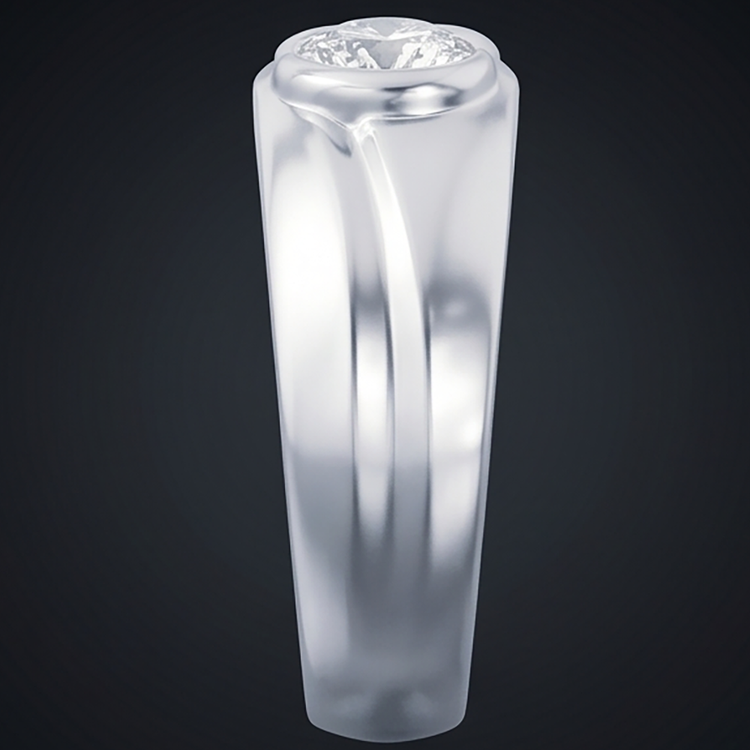 Véritable Ovale Bague en Diamant Hommes Bijoux Lunette