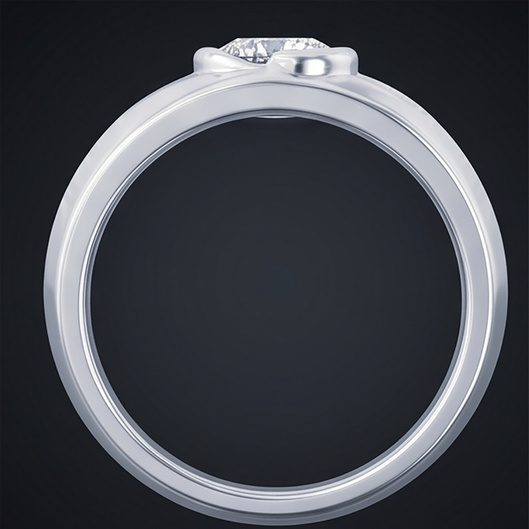 Véritable Ovale Bague en Diamant Hommes Bijoux Lunette
