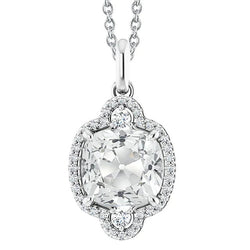 Véritable Pendentif Diamant Fantaisie 7 Carats