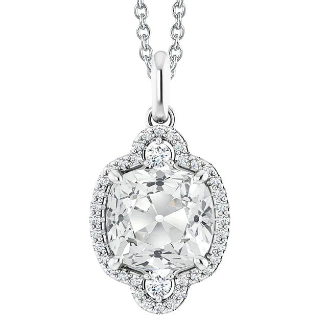 Véritable Pendentif Diamant Fantaisie 7 Carats