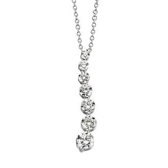 Véritable Pendentif Slide Round Diamond Journey 2.30 Carats