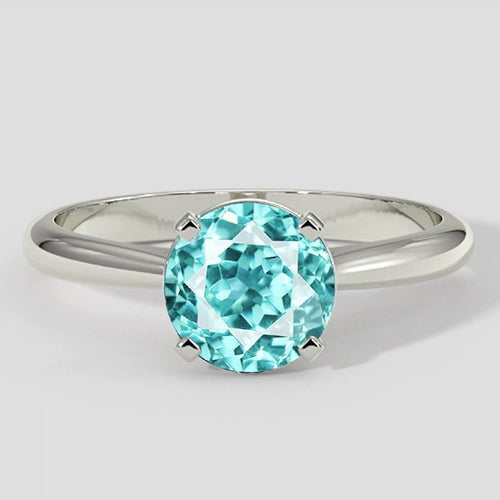 Véritable tourmaline Paraiba ronde de 1 carat