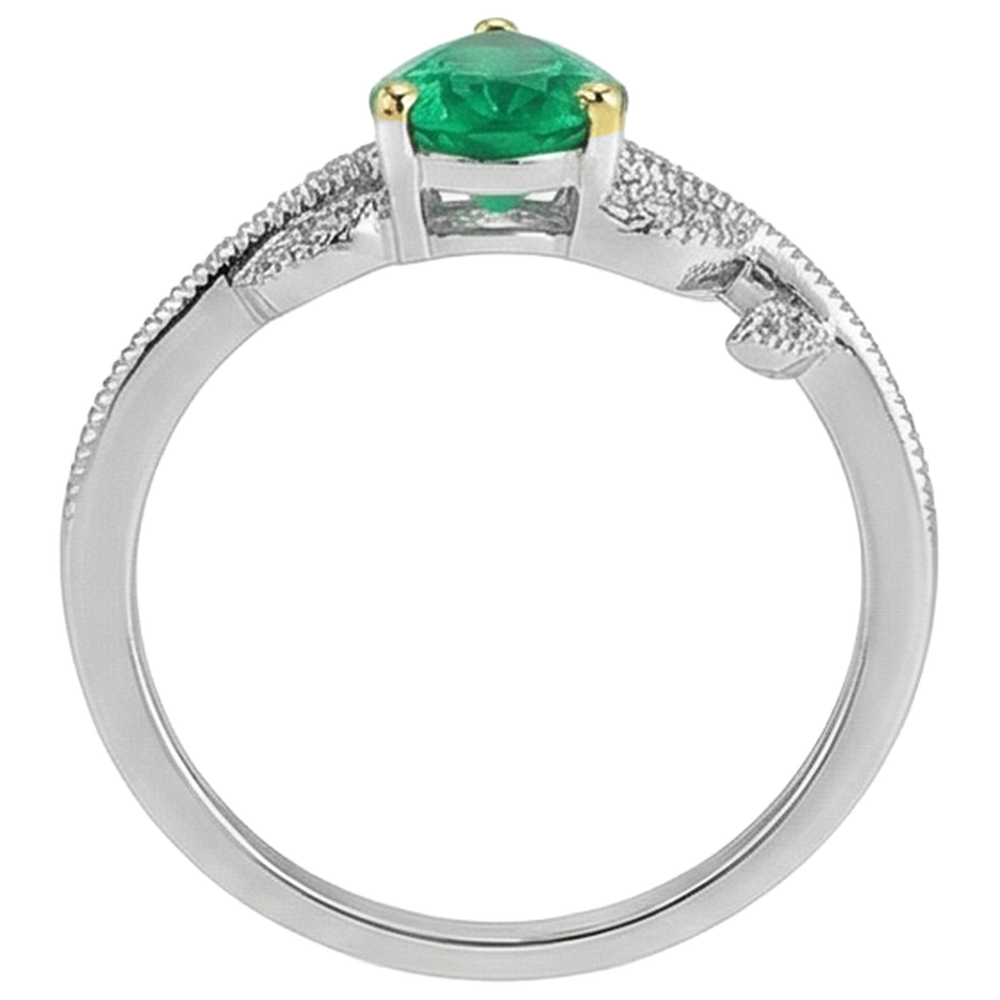 Artisanal Bague Pierre de Couleur 1 carats – vue de dessus